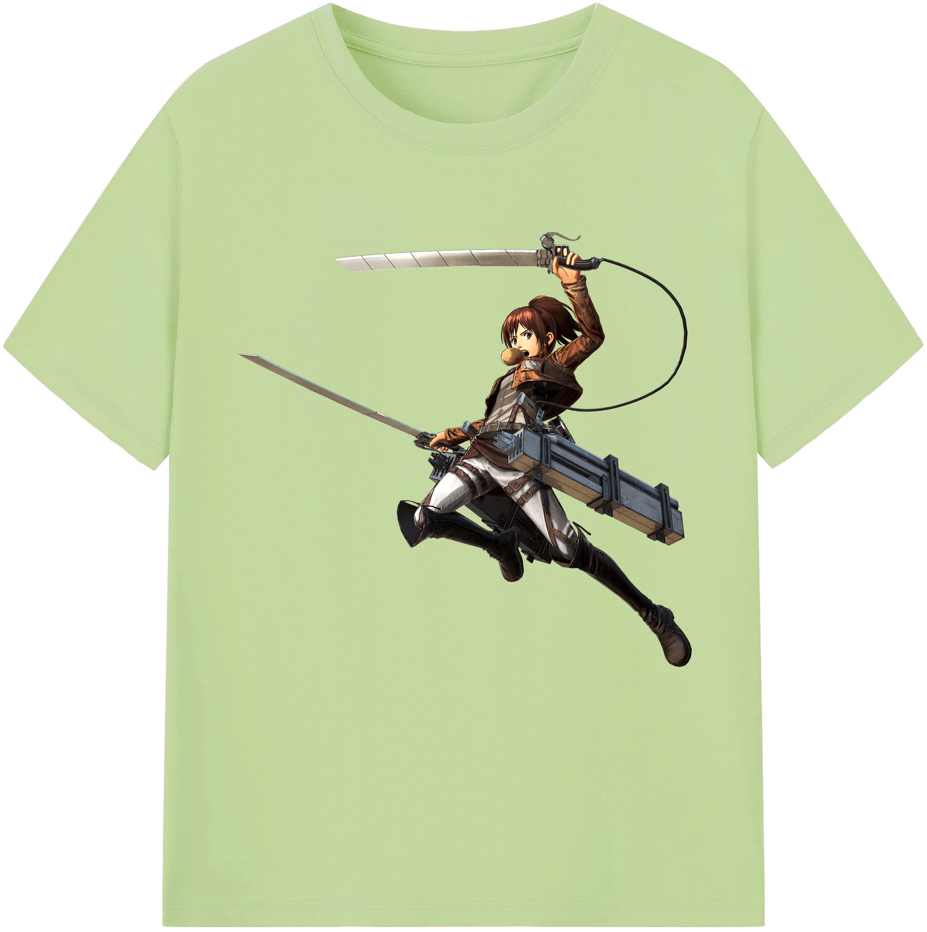 （画像用） 進撃の巨人 サシャ·ブラウス Attack on Titan Sasha Blaus 綿100％半袖Tシャツ（フロントプリント）